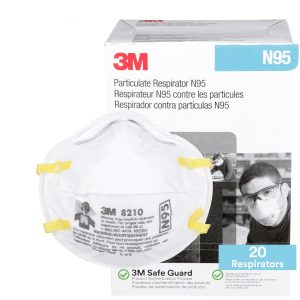 3M 8210 N95 Respirator Mask – 20-Pack – Industrial Particulate Filter