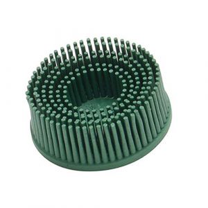 3M 07524 Roloc 2" x 5/8" Tapered Coarse Bristle Disc – Green Pack of 10