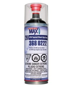 SprayMax 3680222 – 2K DTM Topcoat Black High Gloss 12.2 oz Aerosol