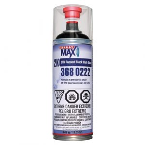 SprayMax 3680222 – 2K DTM Topcoat Black High Gloss 12.2 oz Aerosol