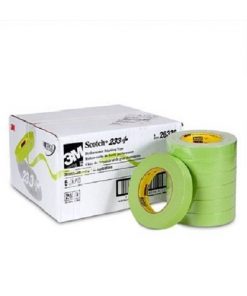 3M 233+ Green Masking Tape-1 Inch x 55 Meters- High-Performance Automotive Masking Tape