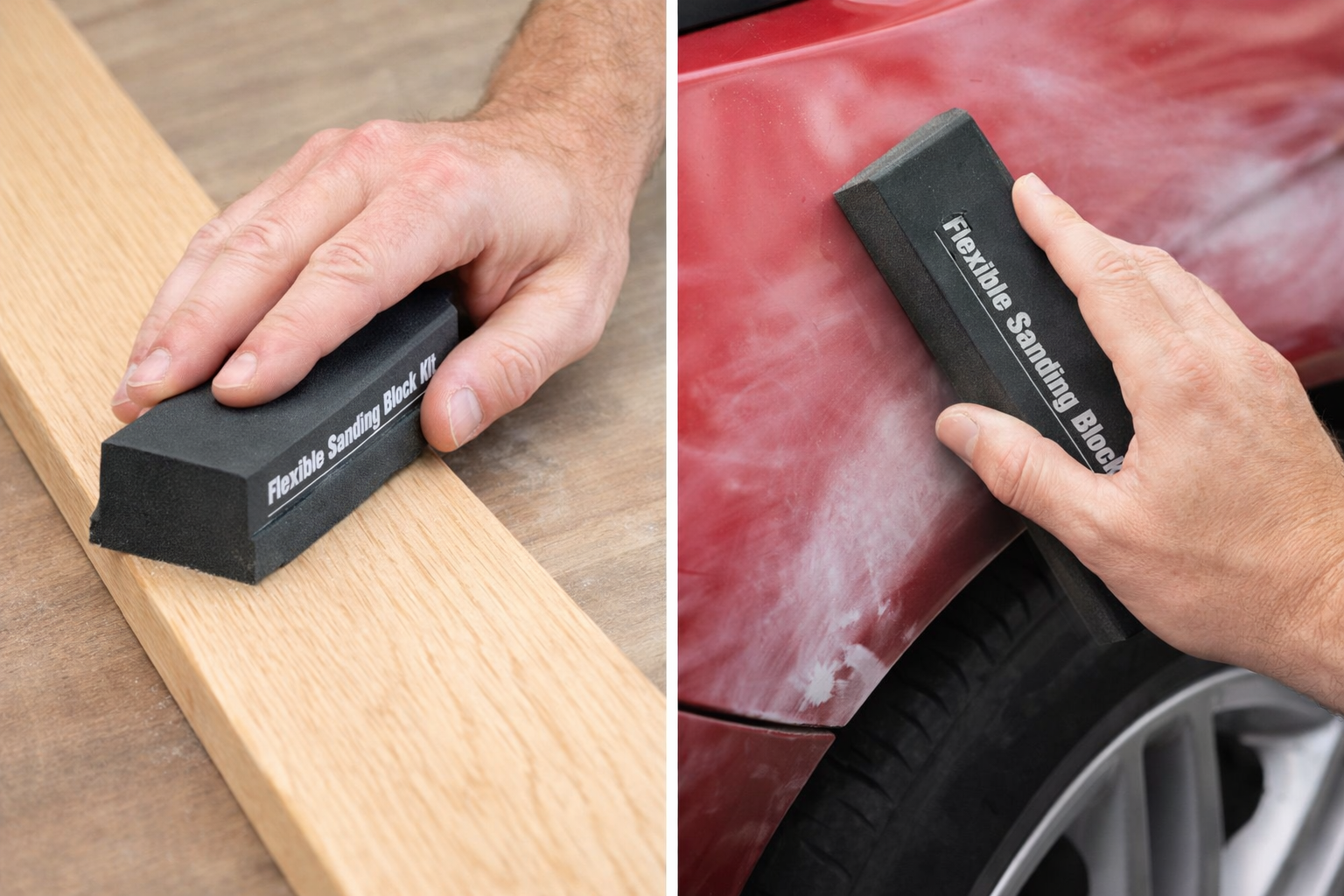 Flexible sanding block kit for auto body and woodworking(7Pcs ) - Image 8