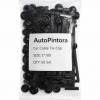 Car Cable Tie Clip, Black, 5x100mm, 100, T-Bar with Push-In Anchor, Automotive Wire Management Fasteners