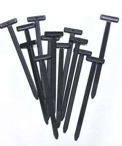Car Cable Tie Clip, Black, 5x100mm, 100, T-Bar with Push-In Anchor, Automotive Wire Management Fasteners - Image 4