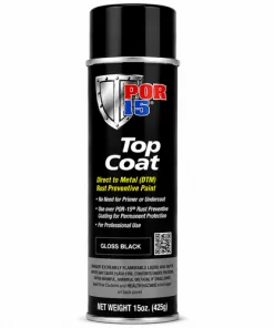 POR-15 45818 Top Coat Gloss Black Free Shipping