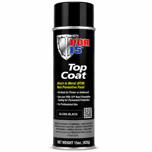 POR-15 45818 Top Coat Gloss Black Free Shipping
