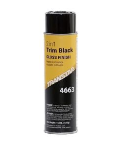 Transtar 4663 2 in 1 Trim Black Gloss Finish 20 oz Aerosol