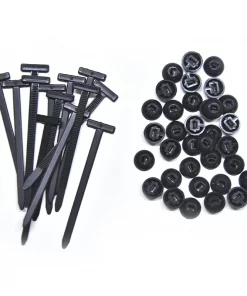 Black Car Cable Tie Clips for Automotive Wire Management