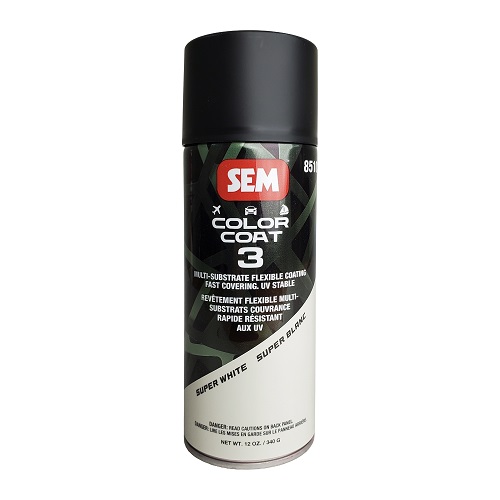 SEM 85103 Color Coat 3 Super White 16 oz Aerosol for automotive refinishing