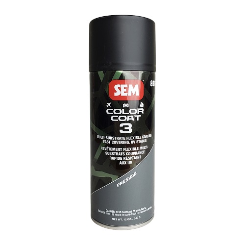SEM 85163 Presidio Color Coat 3 16 oz Aerosol for automotive interior refinishing