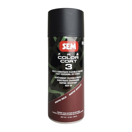 SEM 85273 Napa Red Color Coat 16 oz aerosol for automotive interior refinishing
