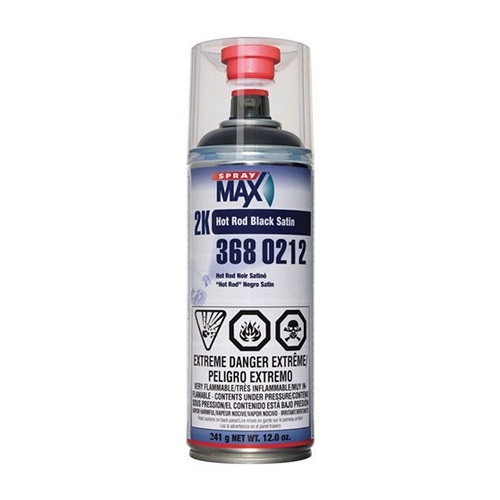 SprayMax 3680212 2K Hot Rod Black Satin automotive paint aerosol